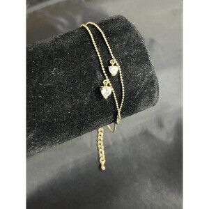 Park Lane Passion Anklet Gold Tone With Heart Shaped CZ 7 1/2", 2" ExtensionJ136